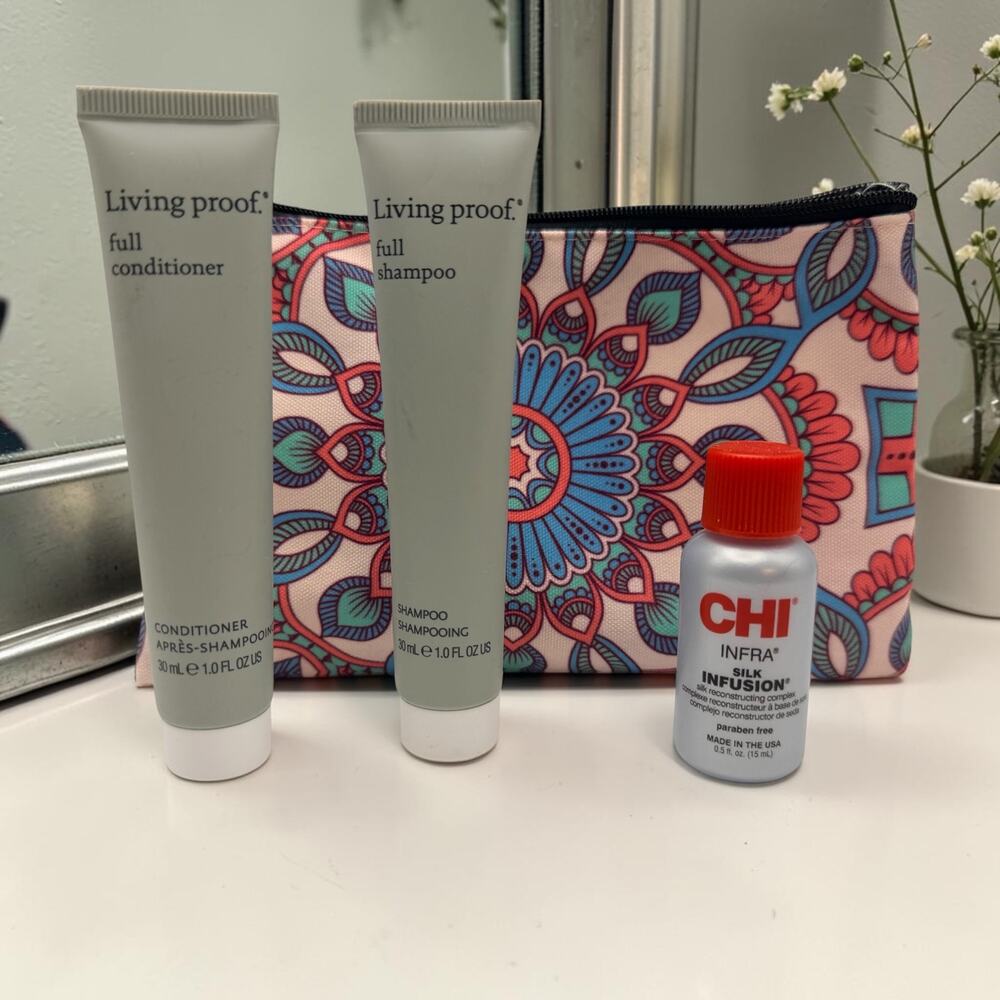 Living Proof Travel Haircare Bundle Shampoo Conditioner CHI